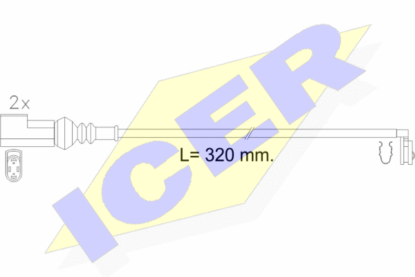 Senzor de avertizare,uzura placute de frana 610223 E C ICER